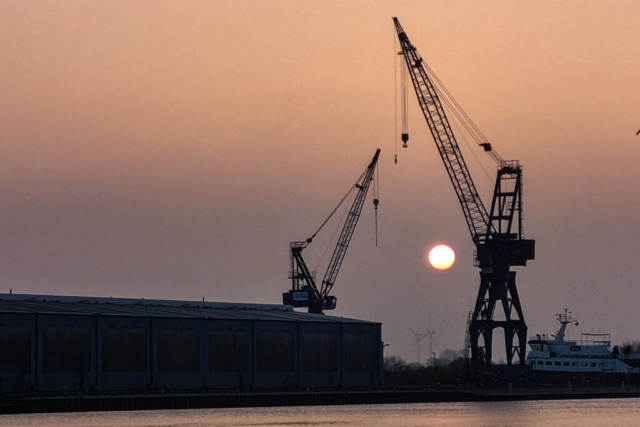 Husumer Hafen Sonnenuntergang